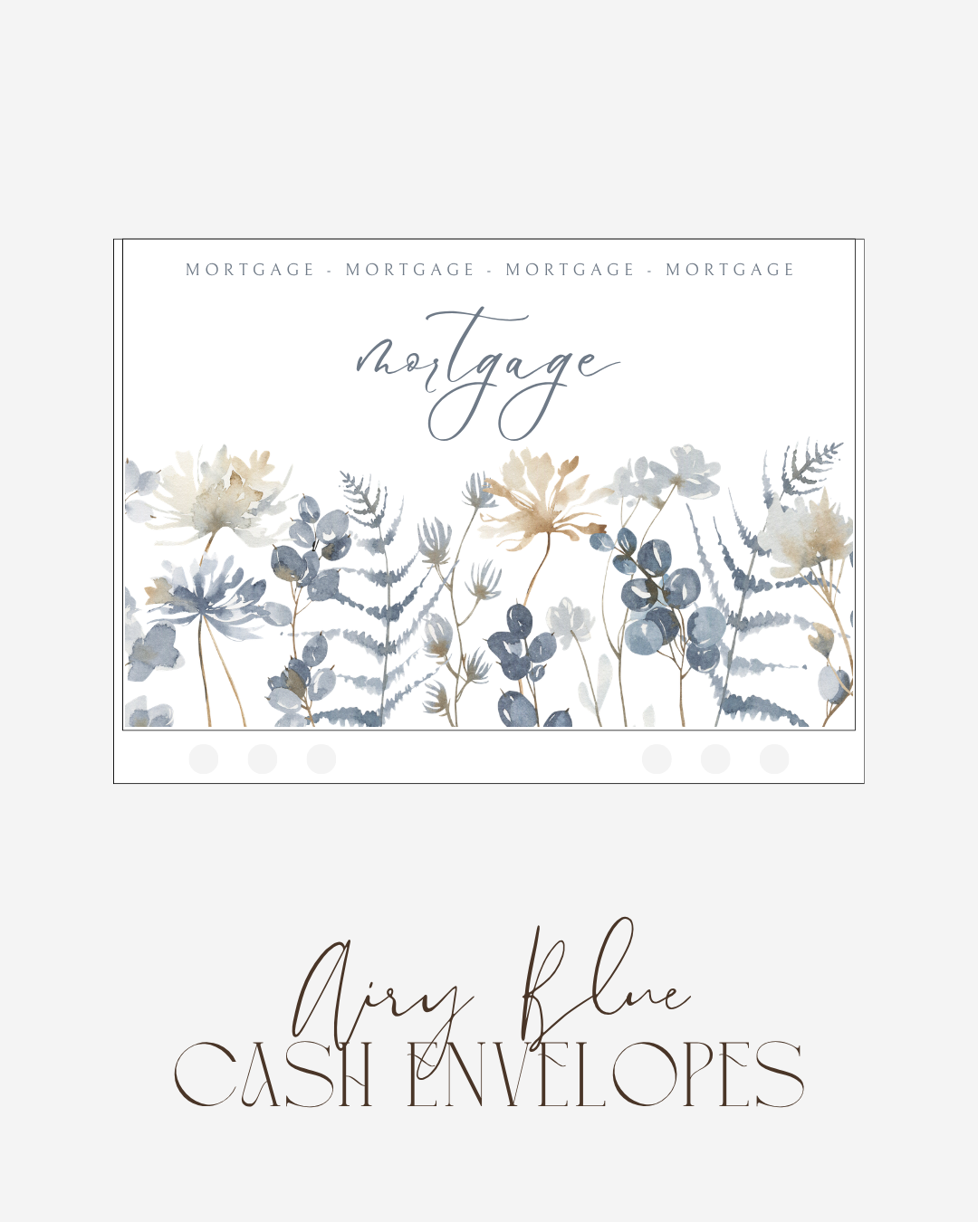 Airy Blue Cash Envelope