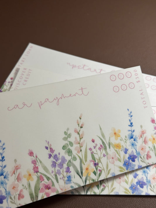 passionate floral cash envelopes