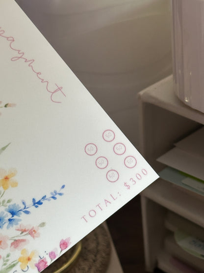 passionate floral cash envelopes